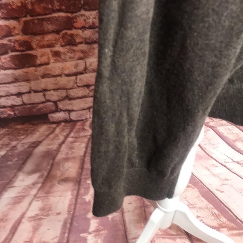 Vintage Structure Brown Wool Blend V-neck Sweater - Picture 4 of 7